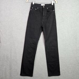& Other Stories Women's Black Denim Jeans Straight Leg Casual Size 26